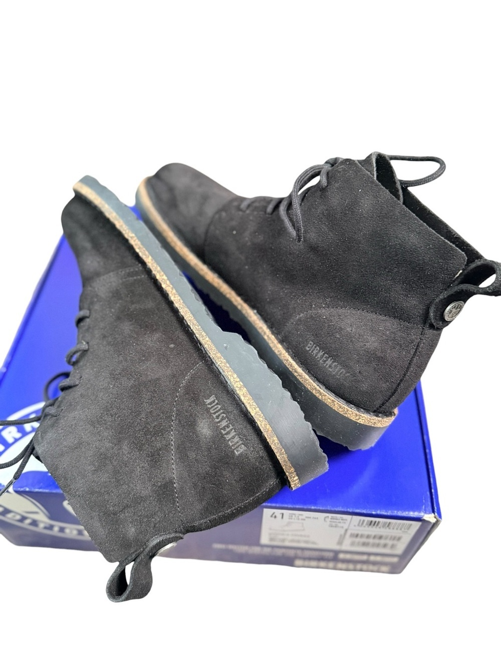 NIB Birkenstock Uppsala Chukka Black Suede Boots 41 - Picture 4 of 13